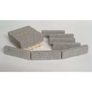 Granit-Hochbordsteine, grau 14 Stück Größe L