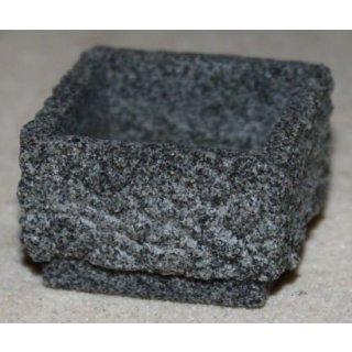 Pflanzkübel Granit, Quadrat, grau Größe S+M