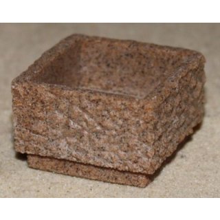 Pflanzkübel Granit, Quadrat, rot Größe S+M
