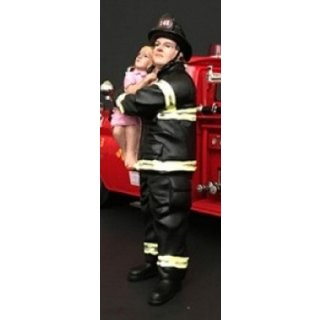 Feuerwehr- Mann mit Kind Größe L