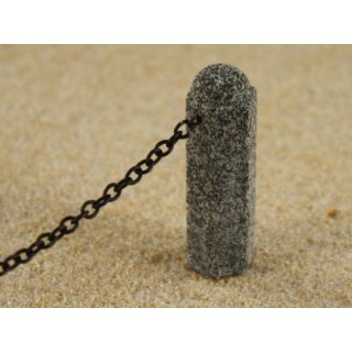 Granitpoller grau mit Kette, Grundset 50cm Größe M