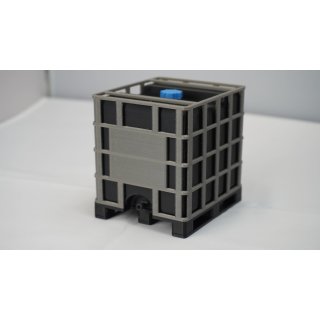 IBC Behälter Schwarz Deckel blau  Größe L