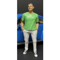 Mann mit grünem Shirt Größe L