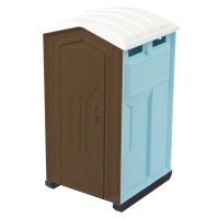 Toilettenkabine Standard 1:14,5 blau/braun