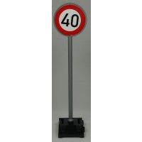 Verkehrsschild 274  1:16 Höchstgeschw 40 km/h